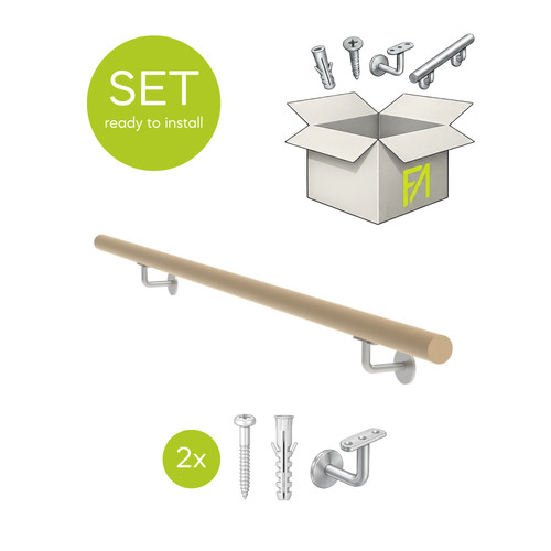 Wandhandlauf set eiche v2a - set,