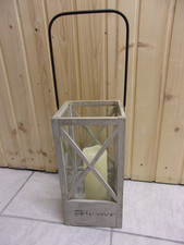 Schöne Holzlaterne im antiken Stil HOLZ GLAS LATERNE