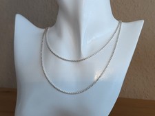 925 Silber Kette 80 CM lange Kette 925 Silber rhodiniert Herren Damen Schmuck