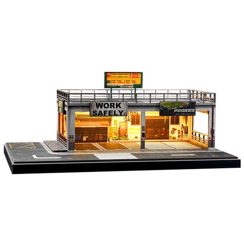 Diorama diecast garage - diorama,