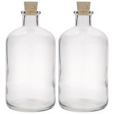 2x 1.000ml Glasflasche