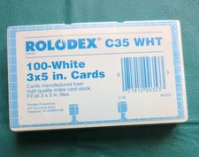 Rolodex Karteikarten weiß