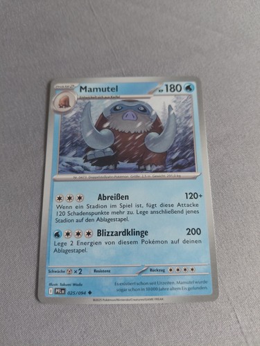 Pokémon karte mamutel - karte,