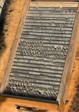 Bleischrift Künstler-Schreibschrift halbfett 30° Handsatz Bleisatz Druckerei