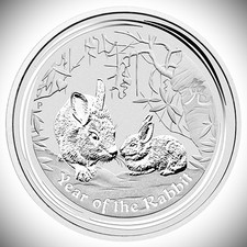 Silbermünze jahr des hasen - des,