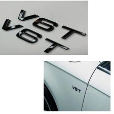2x V6T Emblem Schwarz
