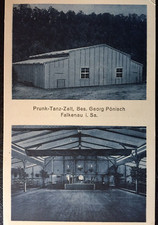 Ansichtskarte Prunk-Tanz-Zelt Georg Pönisch Falkenau i. Sachsen / Flöha
