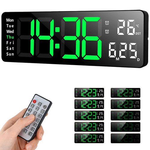 Digital wanduhr mit datum - wanduhr,