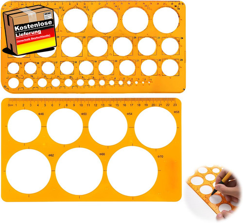 Kreisschablonen set für - kreisschablonen,