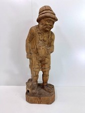 Alte Holzfigur Mann Bierkrug Skulptur Schnitzerei Statue Holzarbeit Kunst #9252