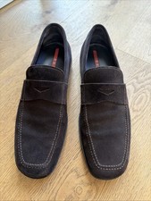 PRADA Wildleder Loafer/Slipper Dunkelbraun Gr. 42 / US 8,5