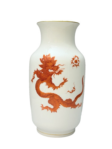 Meissen vase rote mingdrache - rote,