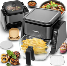 NEUE, DREHBARE FRITTEUSE, MULTIKOCHER, FETTFREI MIT KOCHPLATTE 1700 W 4 L