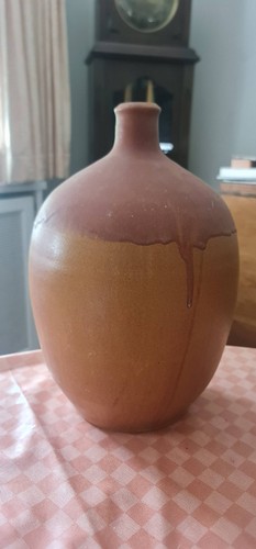 Dekorative braune keramikvase - braune,