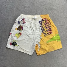 ADIDAS Vintage Badehose Badeshorts Gr. XS Bermudas Sport Shorts Logo 28912 Weiß
