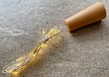 Flaschenkorken LED Korken 20-LEDs 2m Lichterkette warmweiß Flaschenlicht Licht