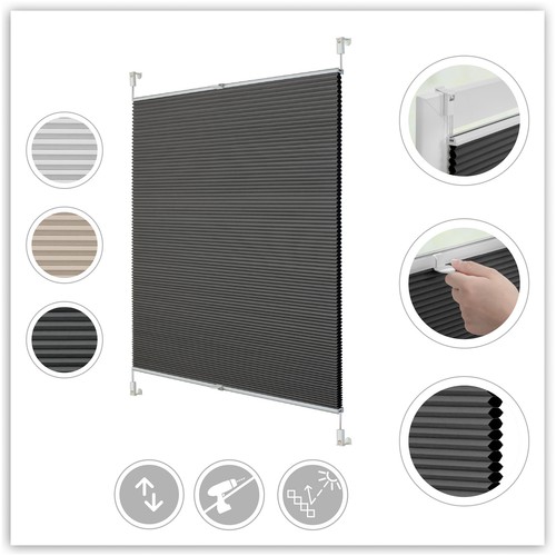 Thermo plissee klemmfix ohne - thermo-plissee,