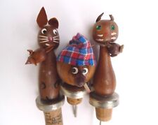 Ausgießer, Schnapsausgießer, Bar Theke Dosierer, Kork, Holzkörper Figuren