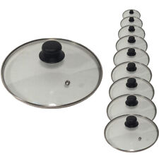 Topfdeckel Glasdeckel Edelstahlrand Sichtdeckel mit Pfeife bruchfest 14 - 32 cm 