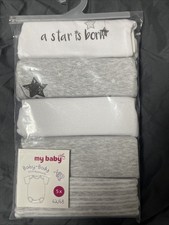 Baby Body 5  Stück In Weiß Und Grau Für Mädchen Oder Junge Größe 62-68 Kurzarm