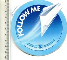 Aufkleber Sticker Techniker Krankenkasse 'follow me' 1980er