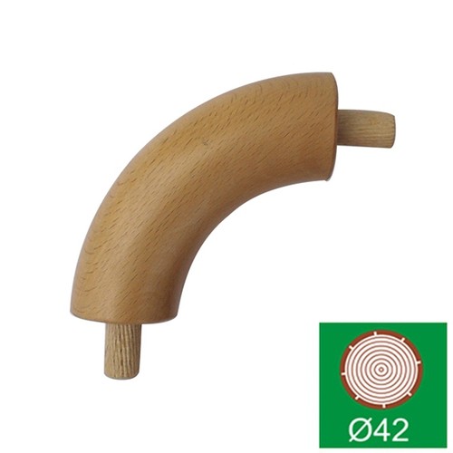 Rohrbogen 4x2mm holz - rohrbogen, 90°