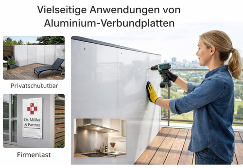 Aluminium verbundplatte 3mm - aluminium,