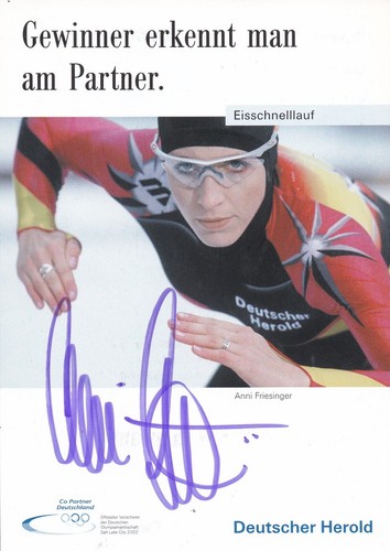 Autogrammkarte anni friesinger - anni,