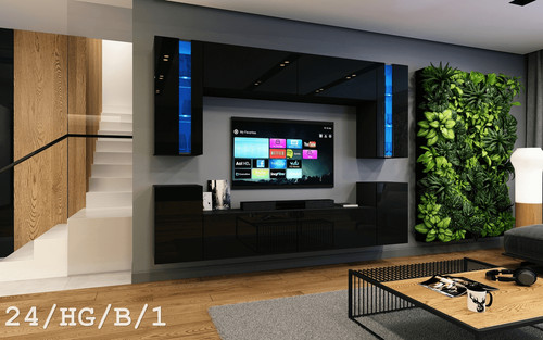 Moderne wohnwand schrankwand - moderne,
