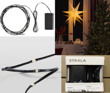 IKEA STRALA LED-Lichterkette mit 40 Lichtern, batteriebetrieben/Outdoor schwarz