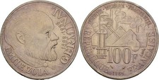 Frankreich 100 Francs 1985 Emile Zola Silber 15 g  Original Münze #HEG7