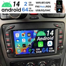 CarPlay Android 14 Autoradio Für Mercedes Benz CLK W209 W203 W463 W168 GPS Navi
