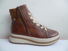 Rieker Winterstiefel Stiefeletten Boots Schuhe Schnürstiefel Leder braun W3870