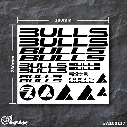 Bulls sticker mattschwarz - sticker,