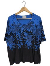 OVANTI Strick Twin Set Damen Twin Set Gr. DE 48 blau-schwarz Casual-Look