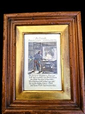 Kupferstich  "Der Schmid"  Ch. Weigel, Berufe 152 im Prunkrahmen 30x22,5 cm