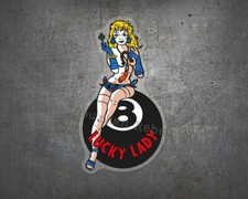 8 Ball Lady Aufkleber -
