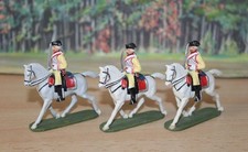 Zinnfiguren - preuß. Kürssiere 1756-63 zu Pferd, 60mm -schön bemalt
