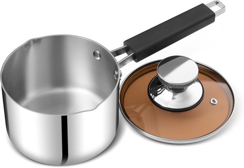 Stainless stielkasserolle - stainless,