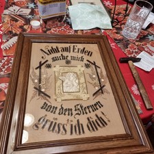 alter Haussegen Stickbild