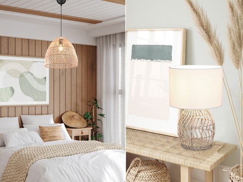 Boho lampen mit korbgeflecht - lampen,