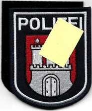Polizei ÄLTERES '90er Klett Abzeichen HAMBURG Patch Polizeiabzeichen Hansestadt