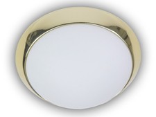 Design Decken Leuchte Schlafzimmerlampe LED Leuchte rund Ø50cm Dekorring Messing