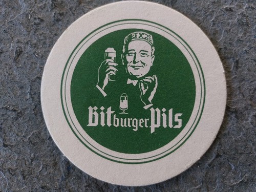 Bierdeckel bitburger pils - bierdeckel:,