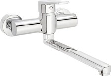 DEANTE Küchenarmatur Tubo Wand-Küchenarmatur mit schwenkbarem Auslauf aus Edelst