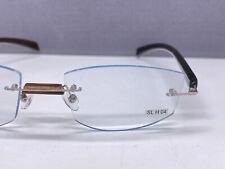 Echt Horn Brille Damen Rechteckig Randlos Braun Horn H 04 groß