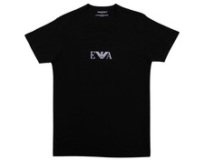 Emporio Armani T-Shirts 2er Set Herren Kurzarm Rundhals Oberteil schwarz