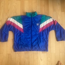 Adidas Sportjacke Windjacke , True Vintage 80er/90er, Gr.164 Blau