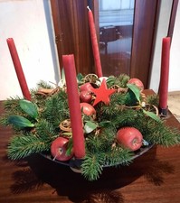 Adventsgesteck Schale Kerzenhalter, Adventskranz Weihnachten Advent Dekoration