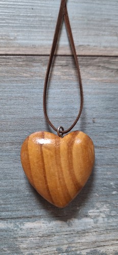 Kette herz aus holz - herz,